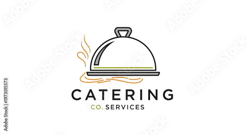 Catering company service logo design.