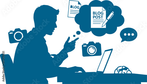 Digital content strategist planning blog post articles and photography projects