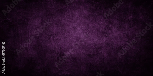 A dark purple grunge background with an aged pink texture and vintage paper pattern creates a dirty, old wall design for an artful backdrop surface