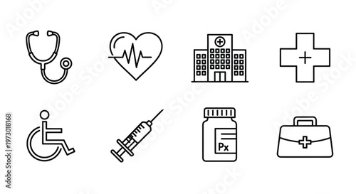 Everyday symbols and icons we encounter in modern life Vector