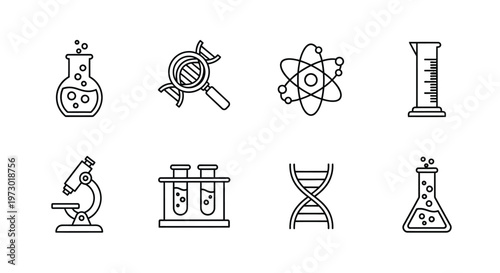 A collection of whimsical and everyday icons in simple black and white Vector