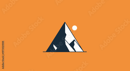 Geometric Triangle Mountain Icon Design.