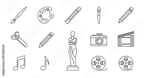 Creative Artistic Design Elements Icons.