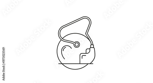 Black and white piggy bank icon.