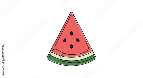 A slice of fresh watermelon fruit.