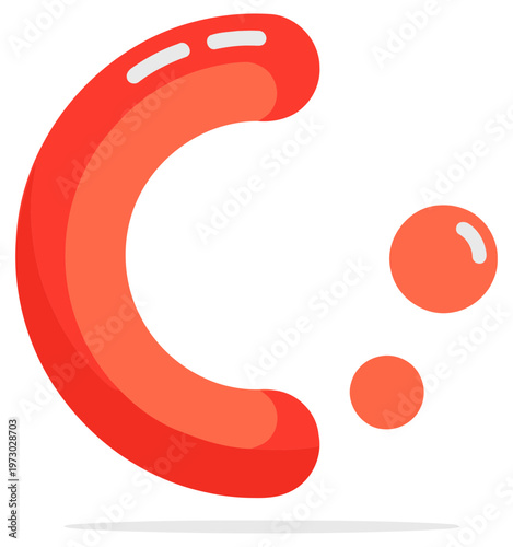 Magnet icon attracting objects in clean flat vector modern illustration style