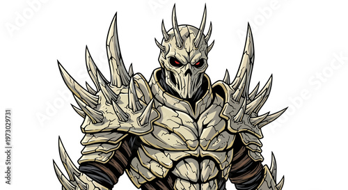 Undead Knight Warrior Skeleton Armor Spikes Evil Fantasy Character