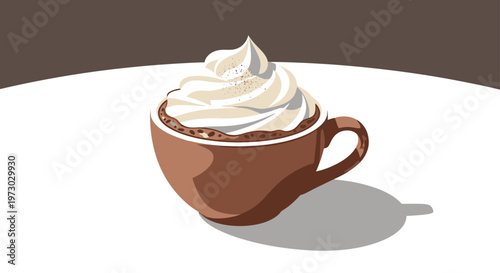 Delicious hot chocolate with whipped cream and sprinkles, perfect for a cozy moment.