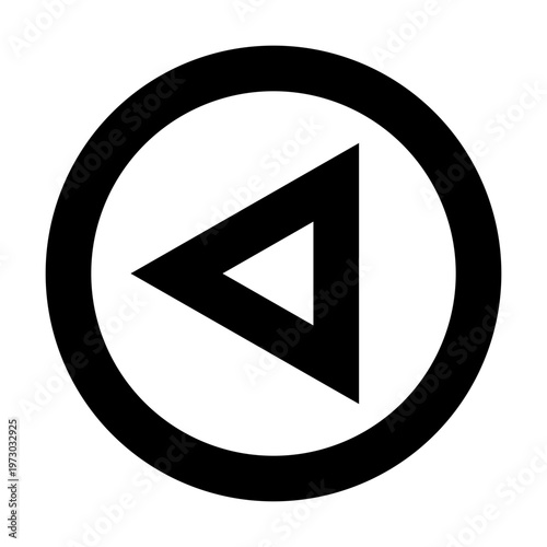 Restart switch icon in sharp bold line style for reboot or reset commands in digital interfaces. Perfect for apps, websites, UI components, system triggers, and interactive control elements.