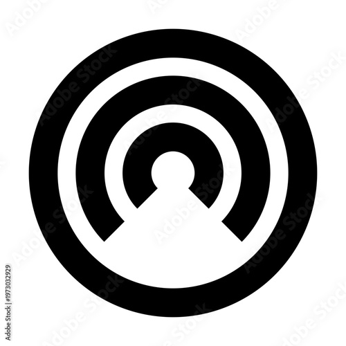 WiFi hotspot switch icon in sharp bold line style for wireless connection and network access. Perfect for apps, websites, UI interfaces, device toggles, and digital connectivity settings.