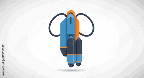 A modern personal jet pack for futuristic travel and adventure.