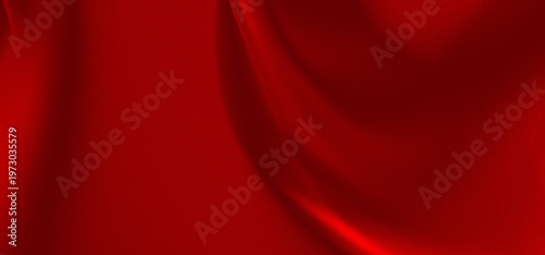 bright red background that gradates to maroon with dynamic lighting, a fine grain effect that adds dimension, and a flamboyant composition.