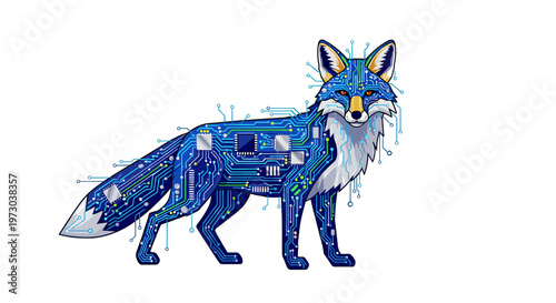 Modern illustration of a sleek iron integrated with circuit board patterns, evoking themes of innovation, efficiency, and technological progress – per