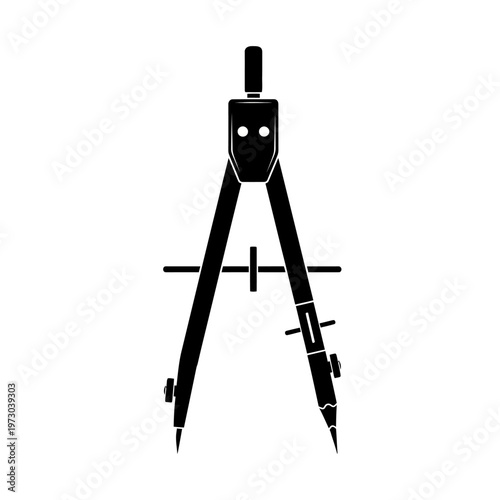 Black Compass Tool for Drawing Circles.