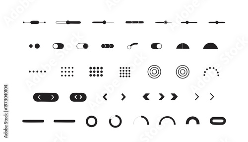 Minimal ui micro elements for design and development projects with simple slider