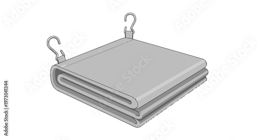 Folded Fabric Stack on Hanger for Organized Clothing Storage