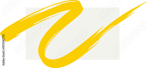 Yellow Brush Stroke Mark.