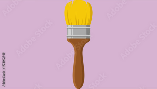 Yellow Paint Brush Handle.
