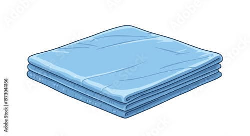 Folded Soft Textiles Stacked Neatly for Home Comfort and Cleanliness