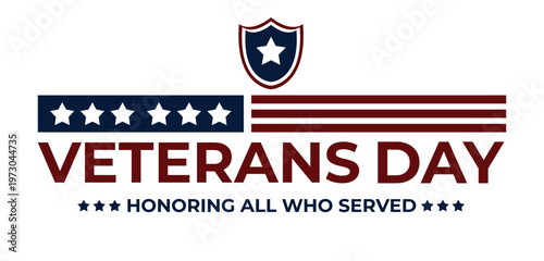 Veterans Day illustration. Recognizing veterans on their special day. EPS 10 vector.
