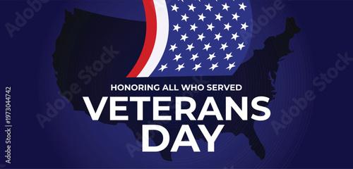 Veterans Day illustration. Recognizing veterans on their special day. EPS 10 vector.