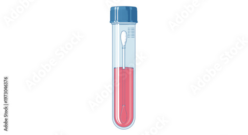 Medical Sample Collection Tube with Swab for Diagnostic Testing