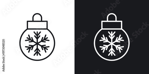 Christmas tree ball icon