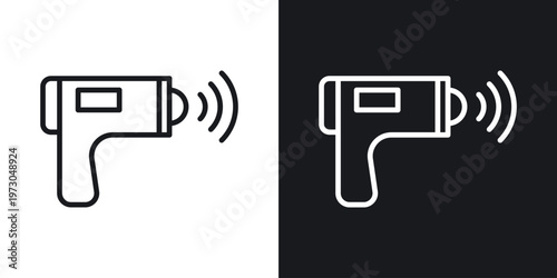 Contactless infrared thermometer icon