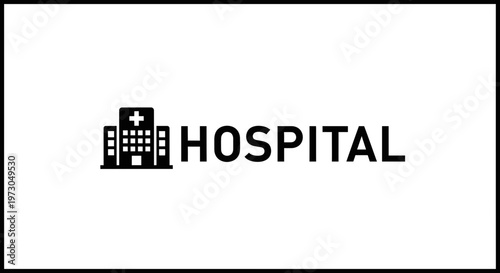 Hospital Building with a Cross Symbol, Healthcare Facility