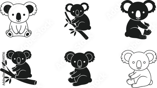 This title is warm, appealing, and emphasizes both the subject (koalas) and the format (vector collection), which makes it perfect for Adobe Marketplace buyers.