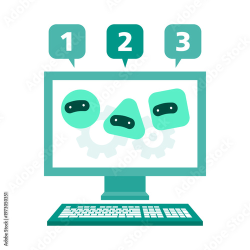Autonomous AI agents operating within computer terminal interface executing backend system commands and automated programming sequences to manage complex digital infrastructure.