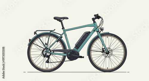 Modern electric bicycle with a sleek design