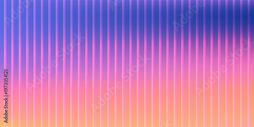 Vibrant warm gradient color with ribbed fractal glass texture pattern design