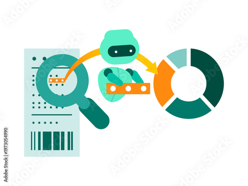 AI system automatically calculating and visualizing expenses from receipts for workflow automation and data-driven accounting management solution