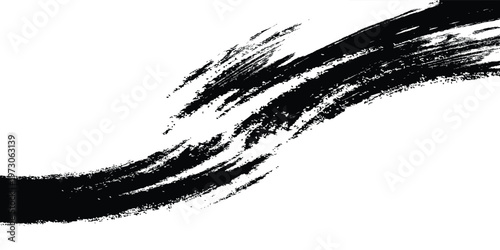 Grunge Brush Strokes, Black Paint Splatter Texture for Creative Design Projects