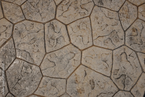 Stamped Concrete Stone Pattern Pavement Texture Background
