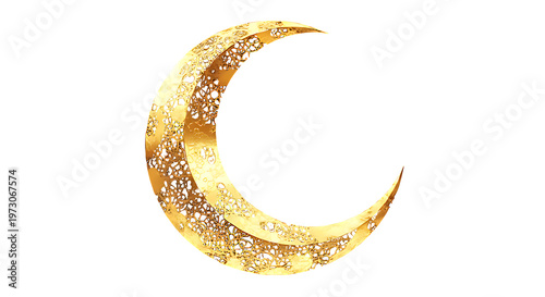 golden moon with diamonds