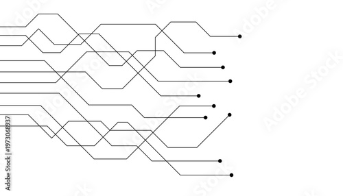 Abstract futuristic circuit board Illustration, Circuit board with various technology elements. Circuit board pattern for technology background. Vector illustration