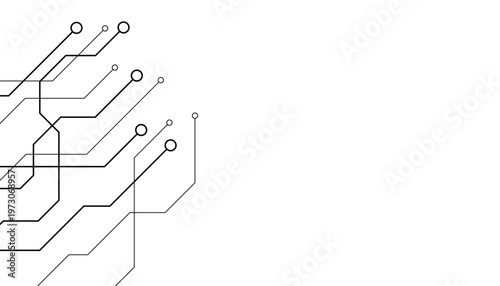 Abstract futuristic circuit board Illustration, Circuit board with various technology elements. Circuit board pattern for technology background. Vector illustration