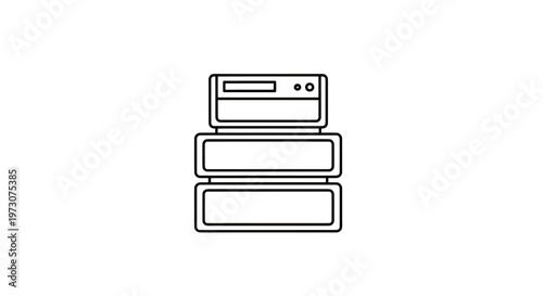 Stacked server modules with indicator lights
