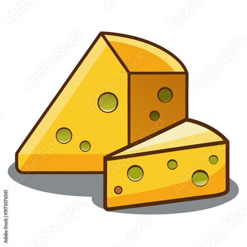 A closeup of isolated yellow cheese on white food equipment balanced like a construction tool beside a computer audio cassette tape