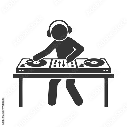 DJのシルエットアイコン