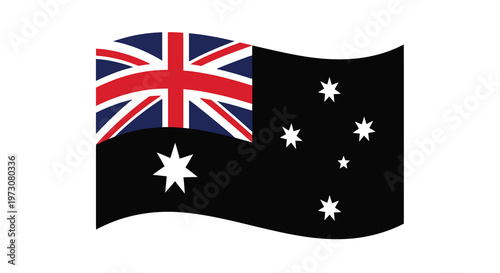 The australian national flag with union jack and southern cross stars