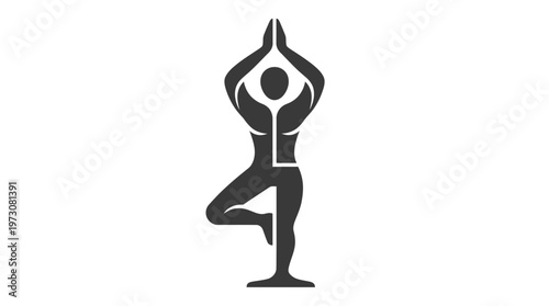 Minimalist Yoga Pose Silhouette
