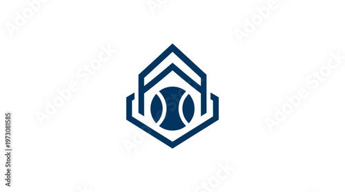 Minimalist Tennis Ball Logo Design