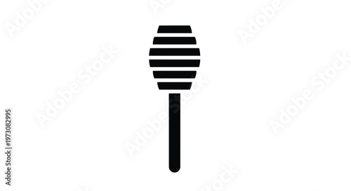 Simple black and white illustration of a honey dipper
