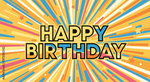 Vibrant Happy Birthday Celebration Background.