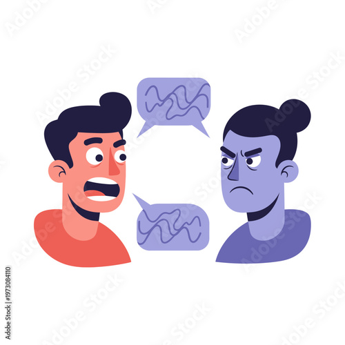 Angry Couple Arguing, Communication Breakdown, Conflict and Disagreement