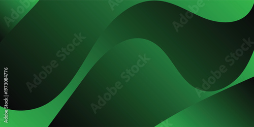 Illustration blurred gradient mesh background in green and black, soft blended color mesh with smooth transitions, vector illustration art