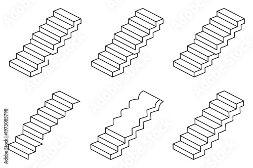 Staircase Steps Vector Illustration
